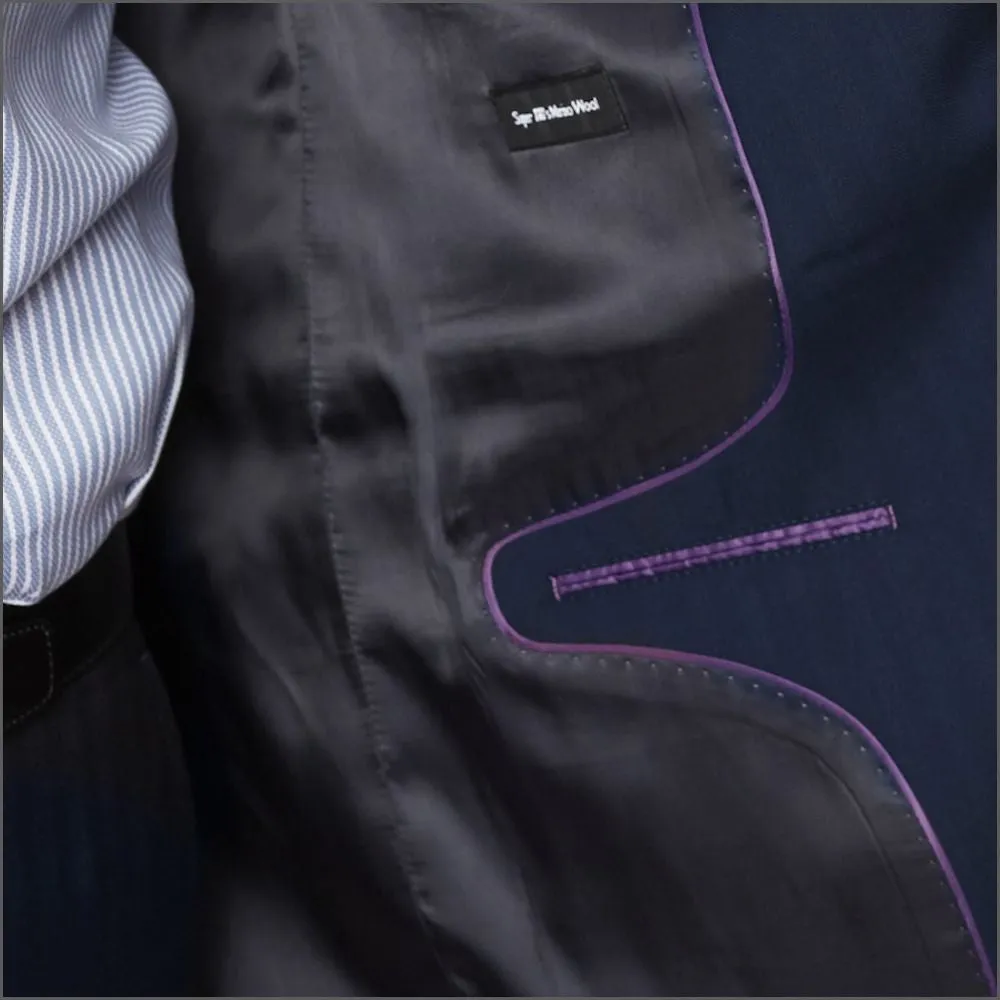 Brook Taverner Dawlish Navy Herringbone Super 110's Suit-