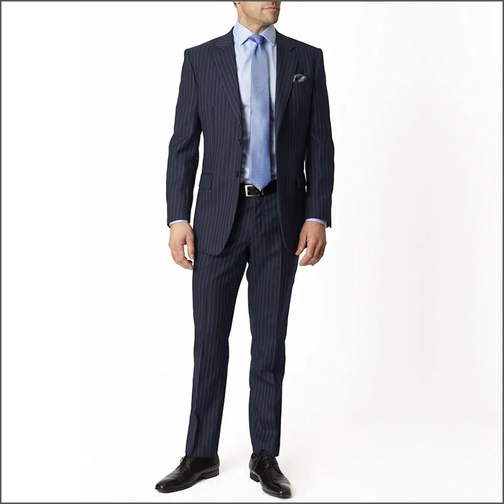 Brook Taverner Epsom Navy Pinstripe Super 110's Suit-