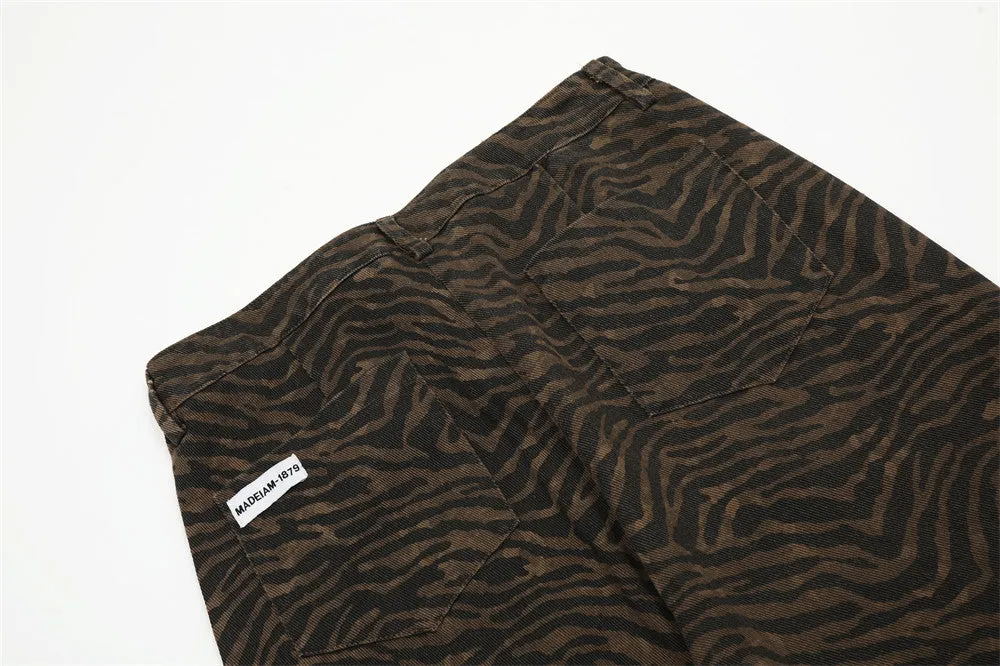 Brown Zebra | Patterned Casual Streetstyle Jeans