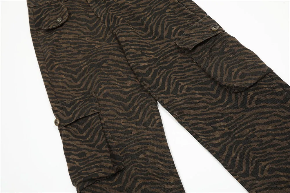 Brown Zebra | Patterned Casual Streetstyle Jeans