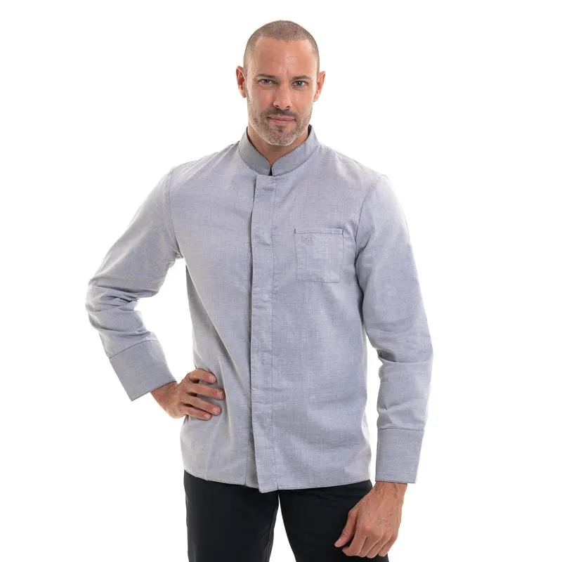 Cardiff Gray Reversible Chef Coat - ROBUR