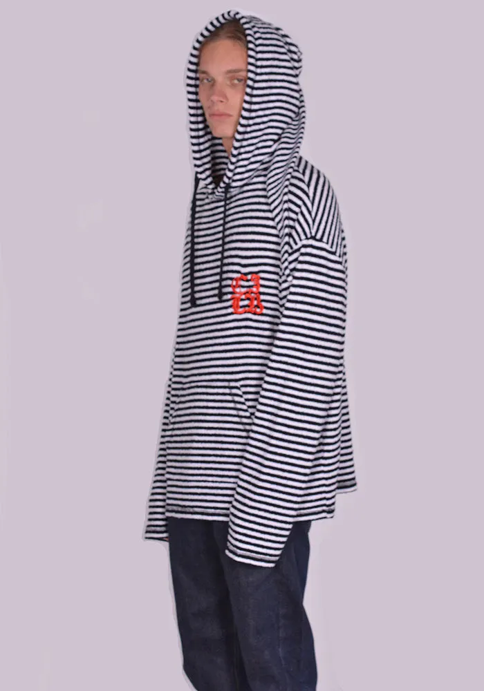 CHARLES JEFFREY LOVERBOY 43100701 WEE WILLIE WINKIE STRIPE HOODIE BLACK/WHITE