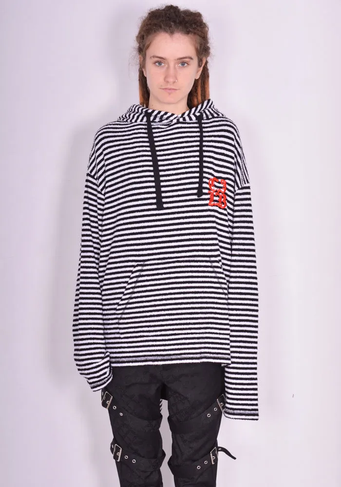 CHARLES JEFFREY LOVERBOY 43100701 WEE WILLIE WINKIE STRIPE HOODIE BLACK/WHITE