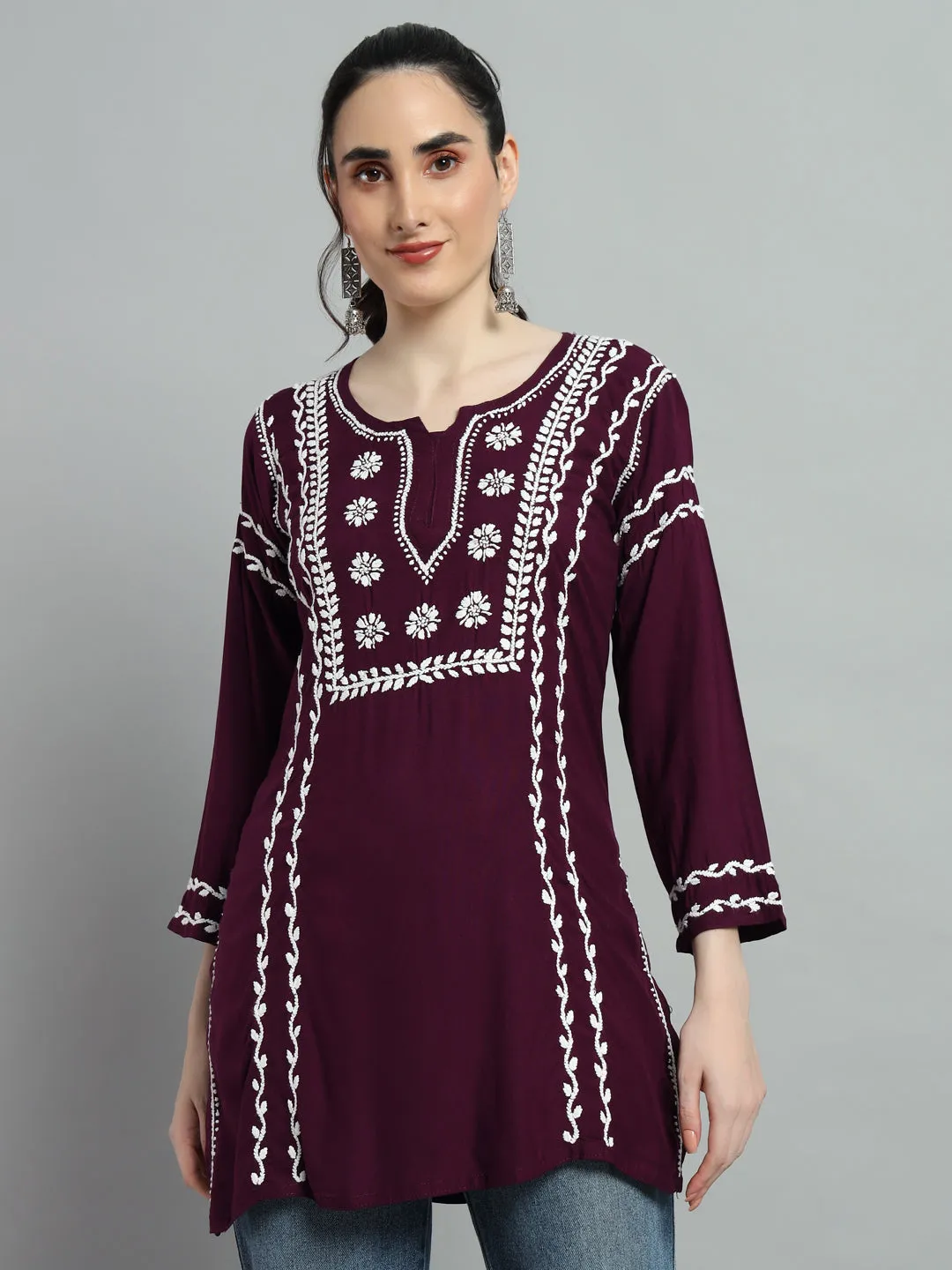 Cotton Rayon Short Vine Kurti for Women