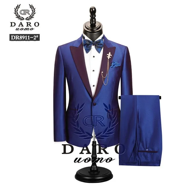 DARO Men Suit Bridegroom Jacket pant 2 Piece Slim Fit