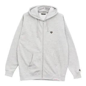 Diamond Supply Co Micro Brilliant Zip Hoodie Heather Grey