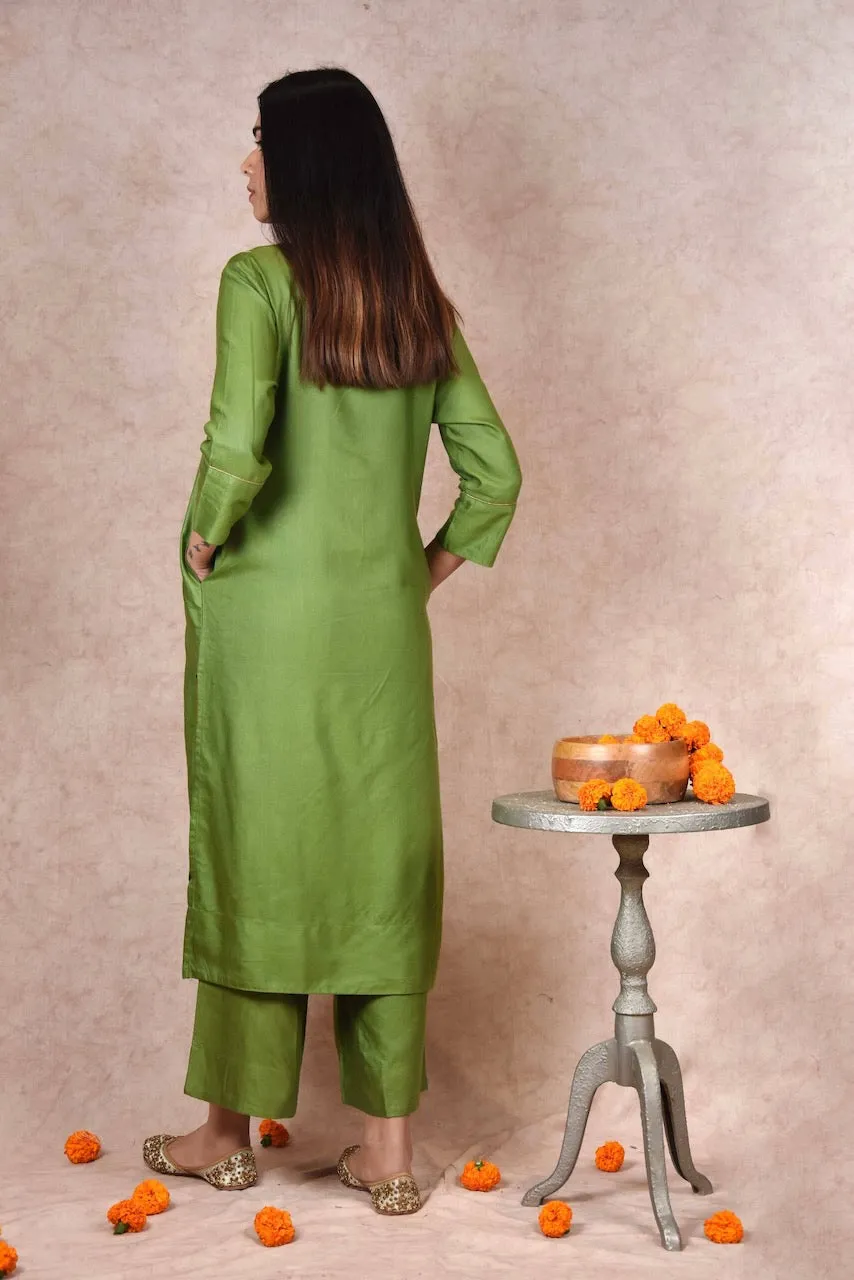 Evergreen Silk Suitset