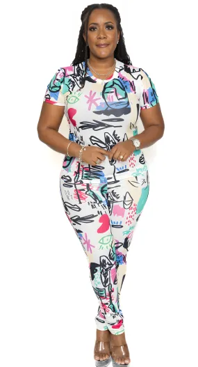 Face Off Multicolor Pant Set