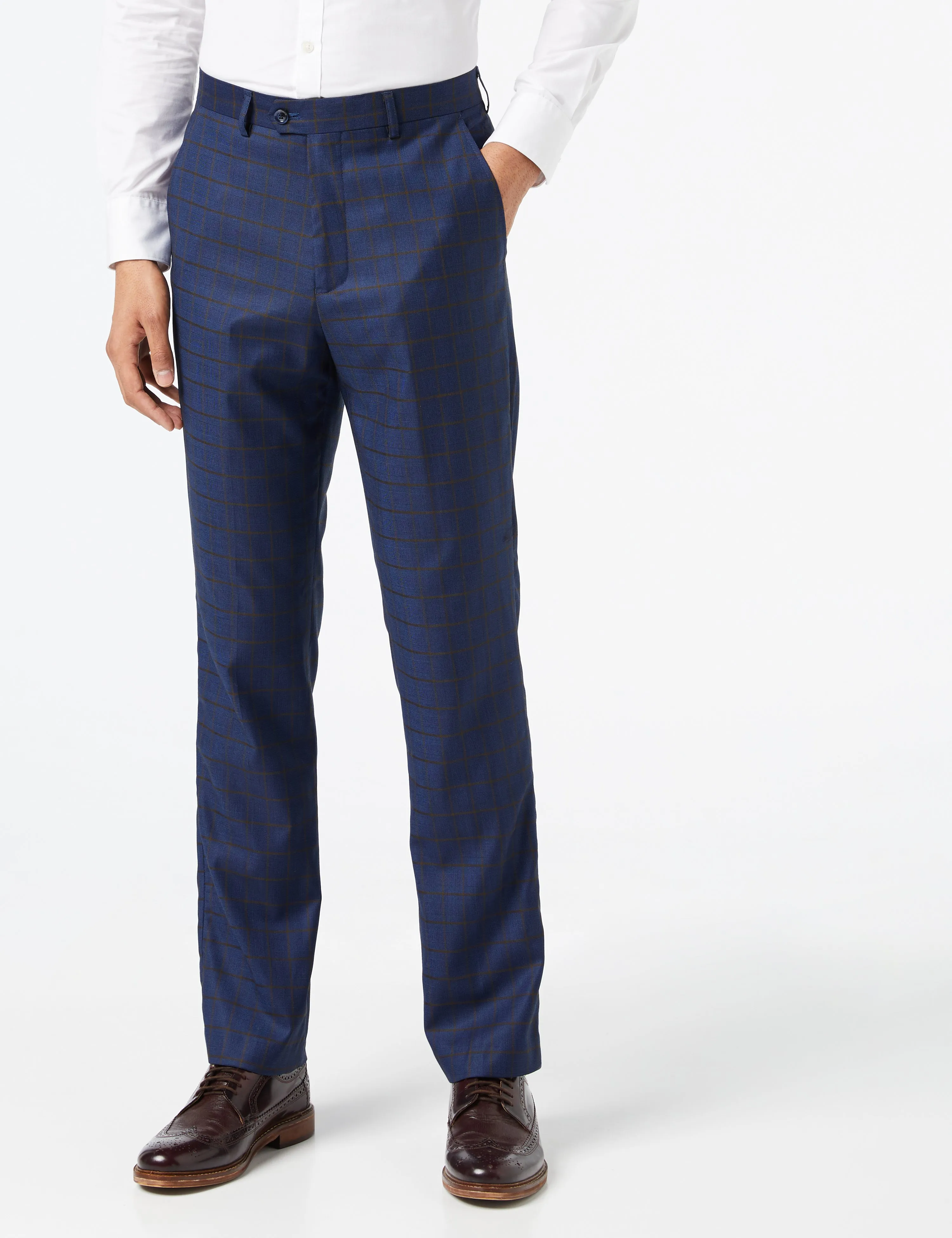 FALCO Blue Grid Check Suit