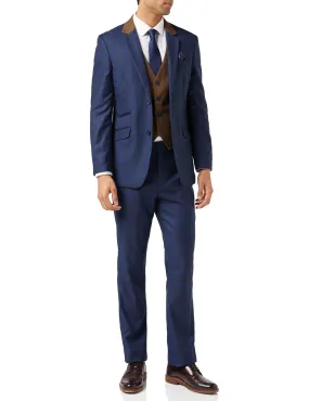 FALCO Blue Grid Check Suit