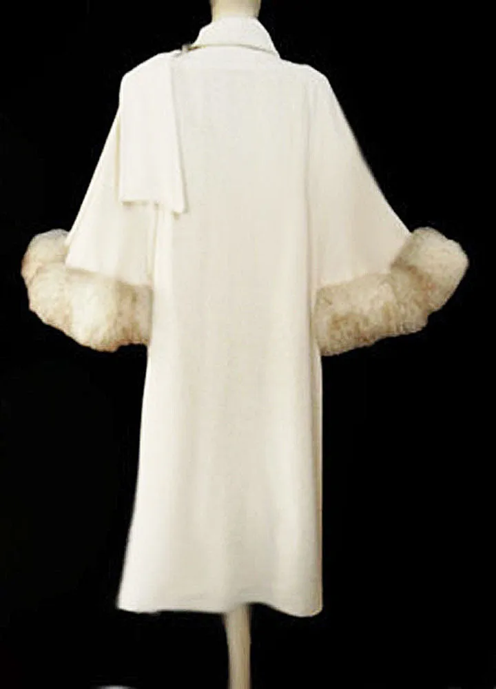 FROM MY OWN PERSONAL COLLECTION - GLAMOROUS VINTAGE KASHMIRACLE SHEARLING CAPE LIKE COAT - ABSOLUTELY BREATHTAKING!