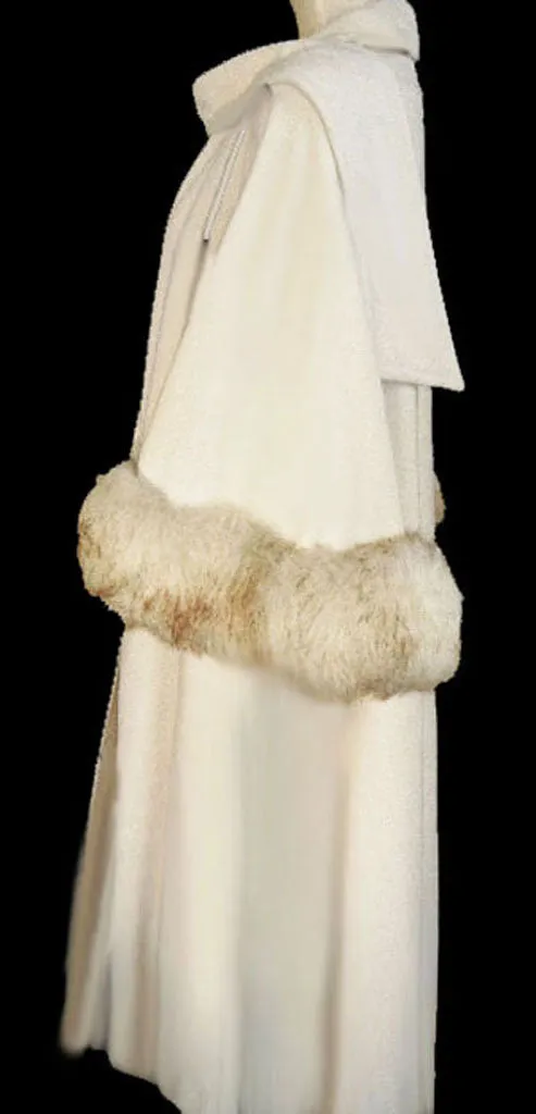 FROM MY OWN PERSONAL COLLECTION - GLAMOROUS VINTAGE KASHMIRACLE SHEARLING CAPE LIKE COAT - ABSOLUTELY BREATHTAKING!