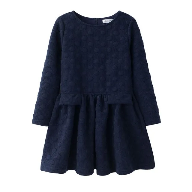 Girls Dresses Thicken Warm Cotton Spring Children's Clothes Kids Dresses Vestidos Elegant Style