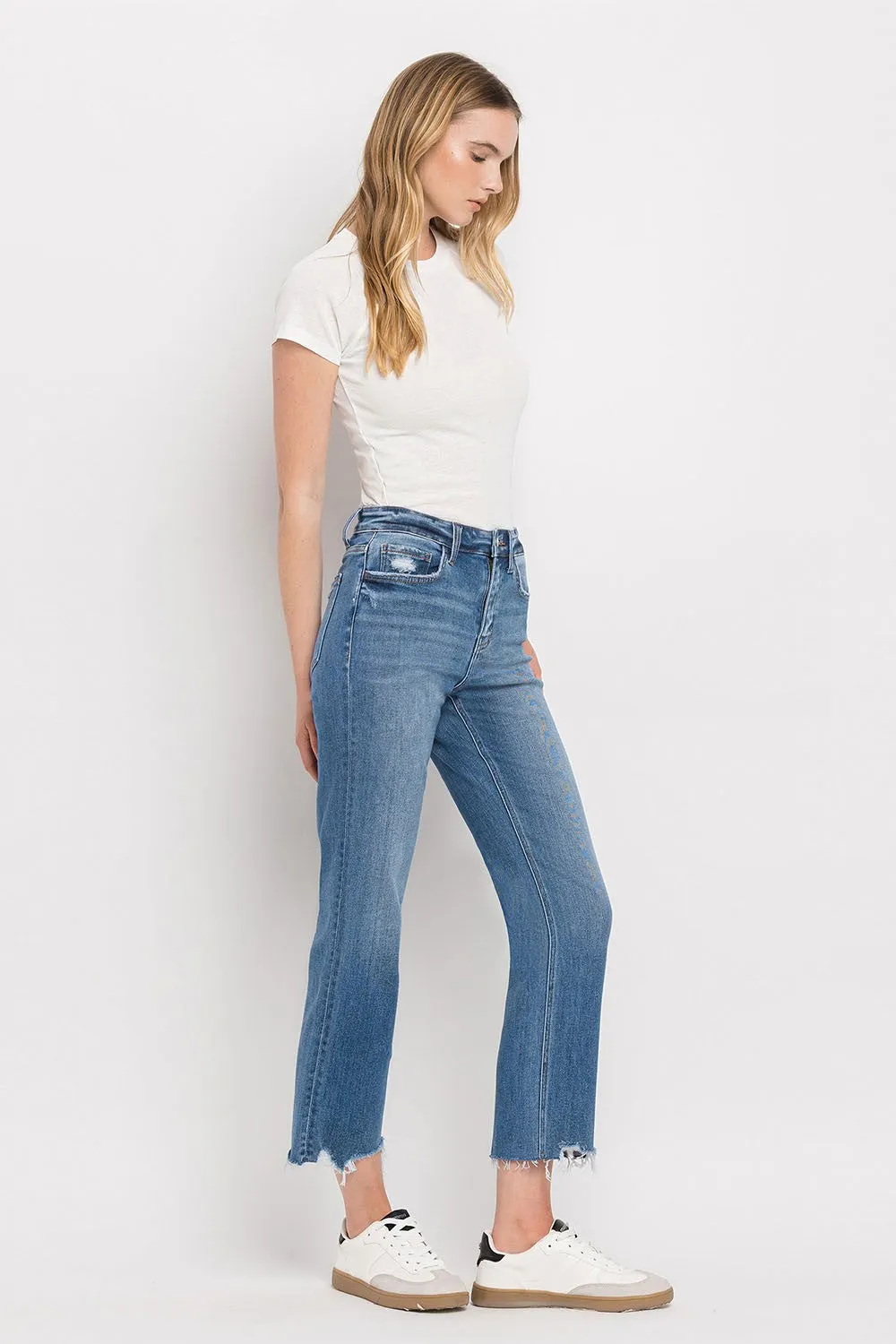 High Rise Regular Straight Jeans by Vervet