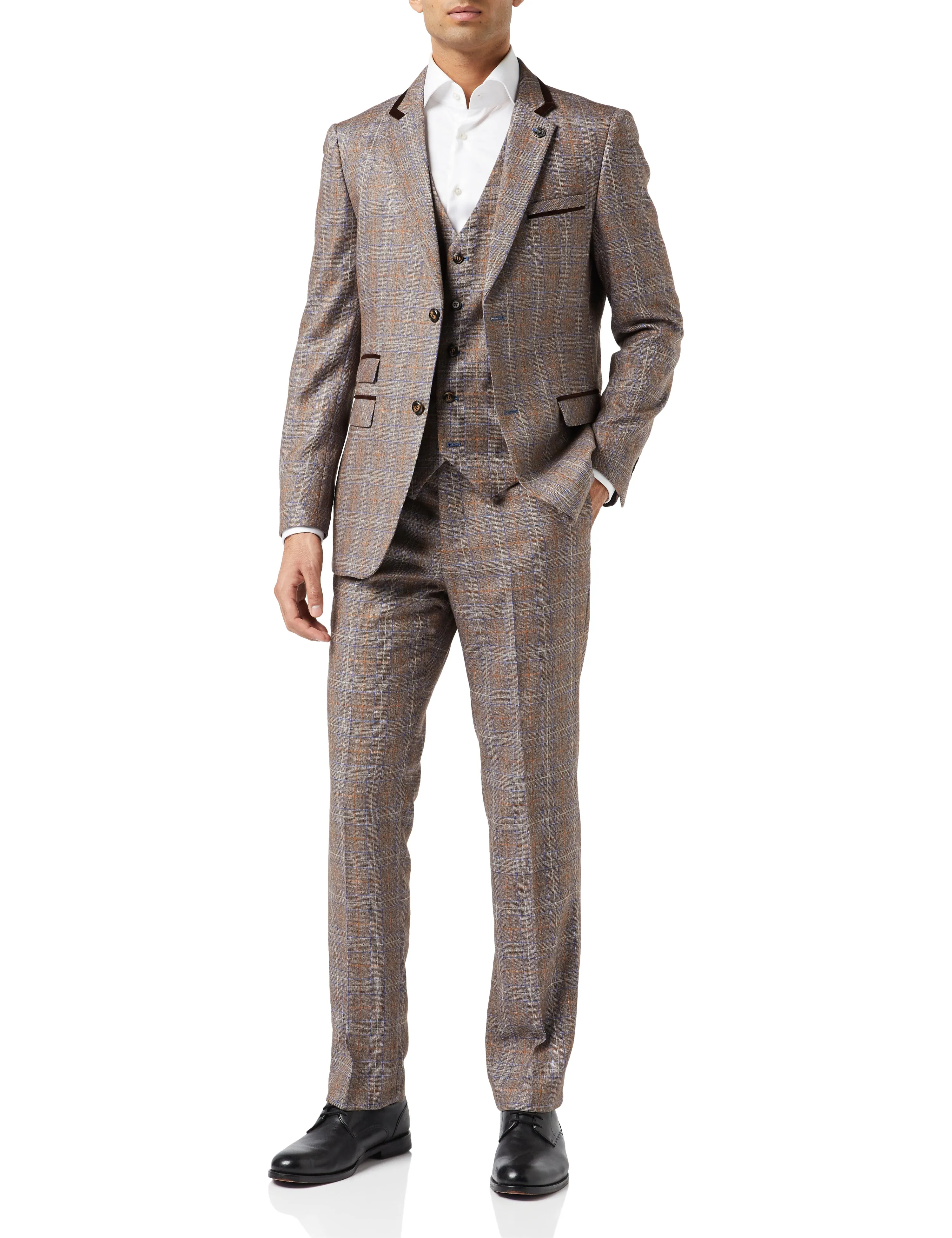 HUGO - BROWN TWEED CHECK SUIT