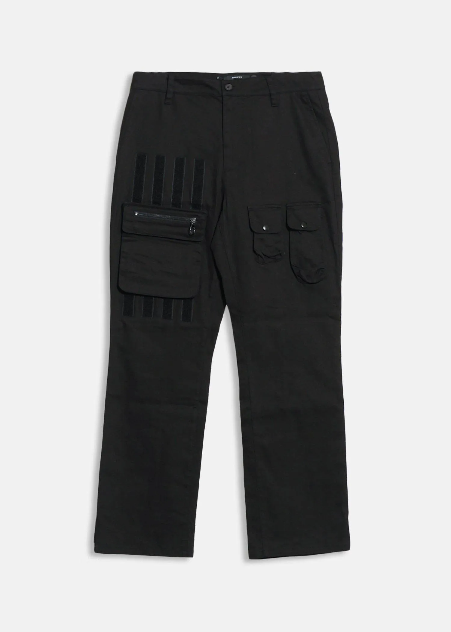 Konus Men's Cargo Pants with Removable Pocket in Black