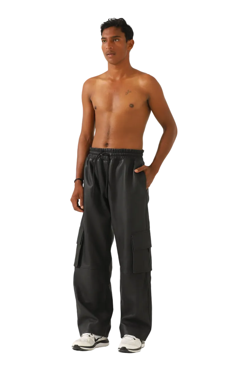 leather cargo pants