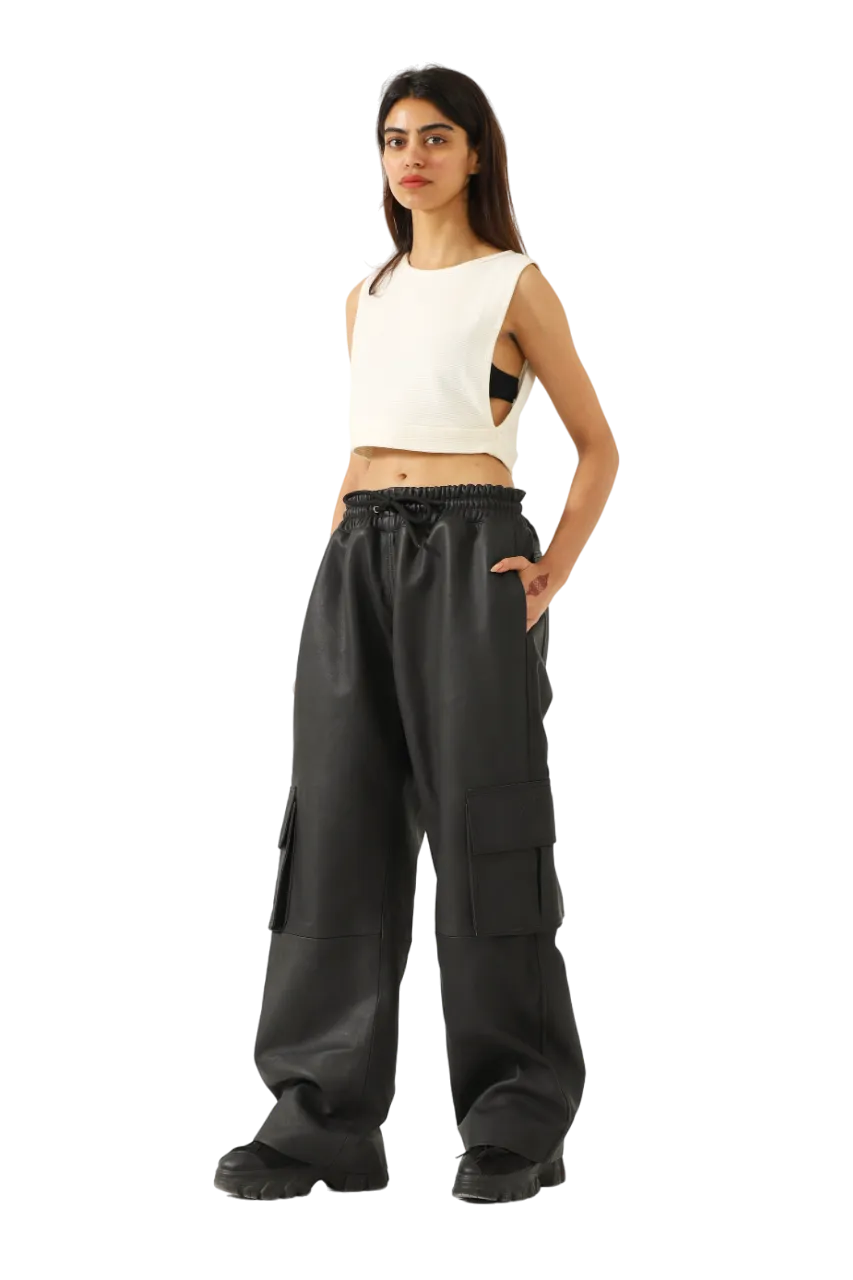 leather cargo pants