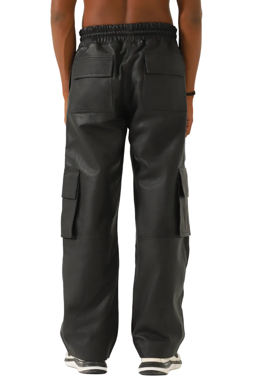 leather cargo pants