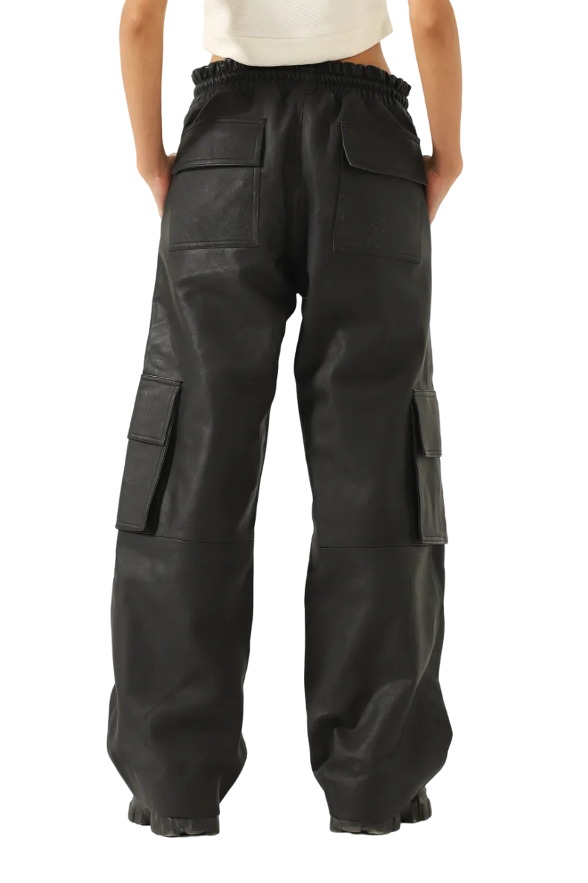 leather cargo pants