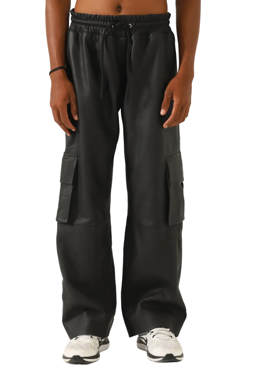 leather cargo pants