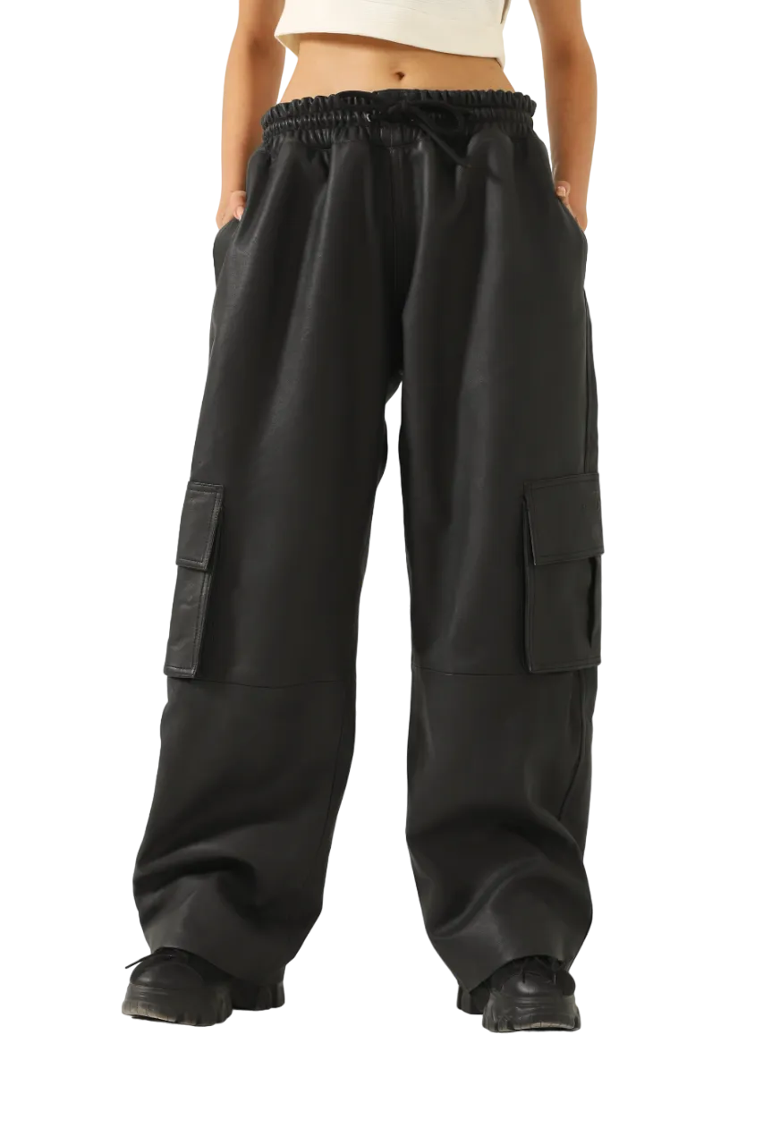 leather cargo pants