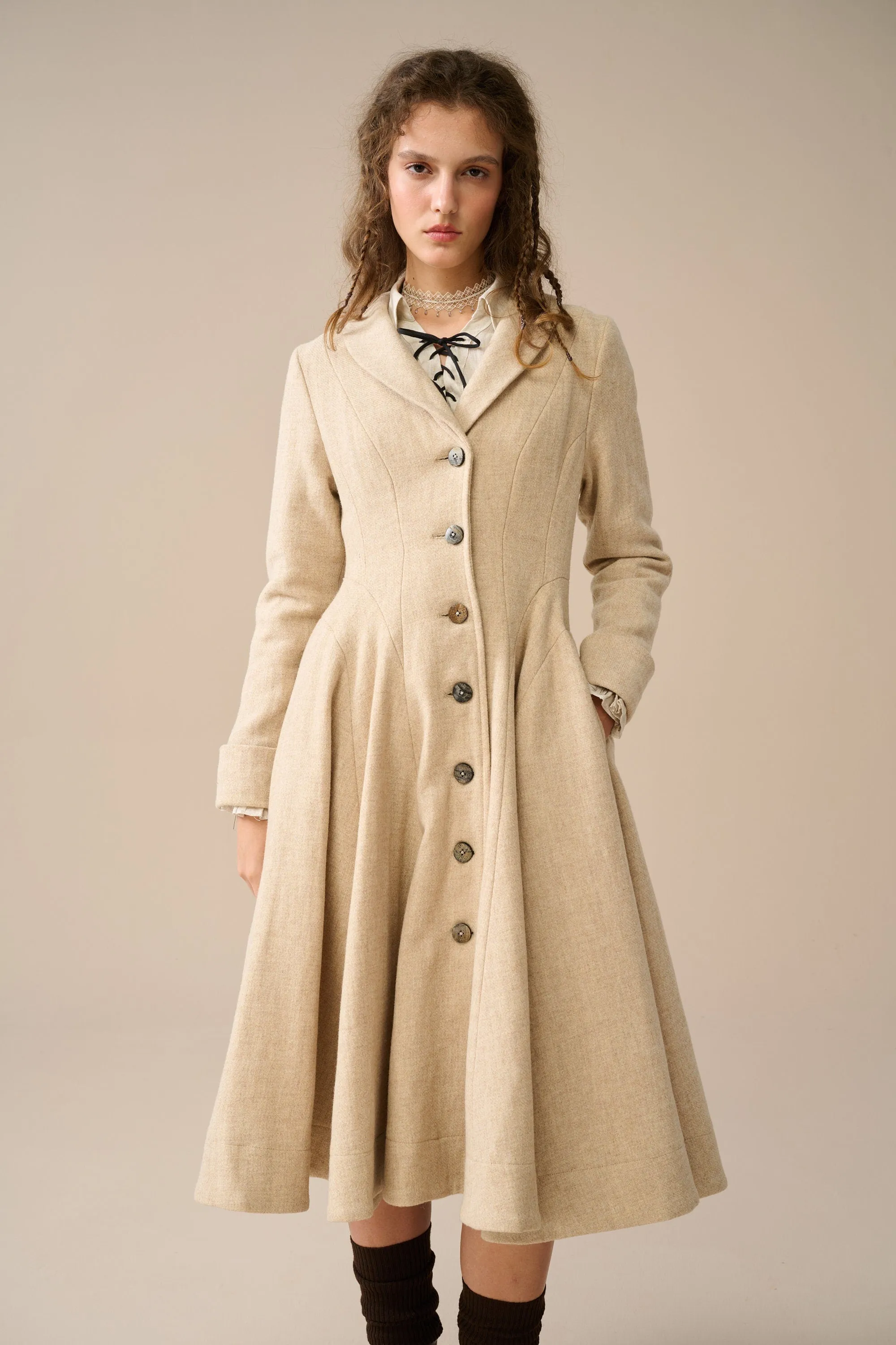 Lila 25 | 100% wool scarf coat