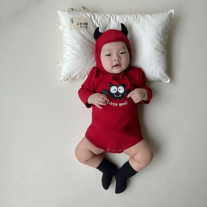 Little Devil's Romper and Horned Hat