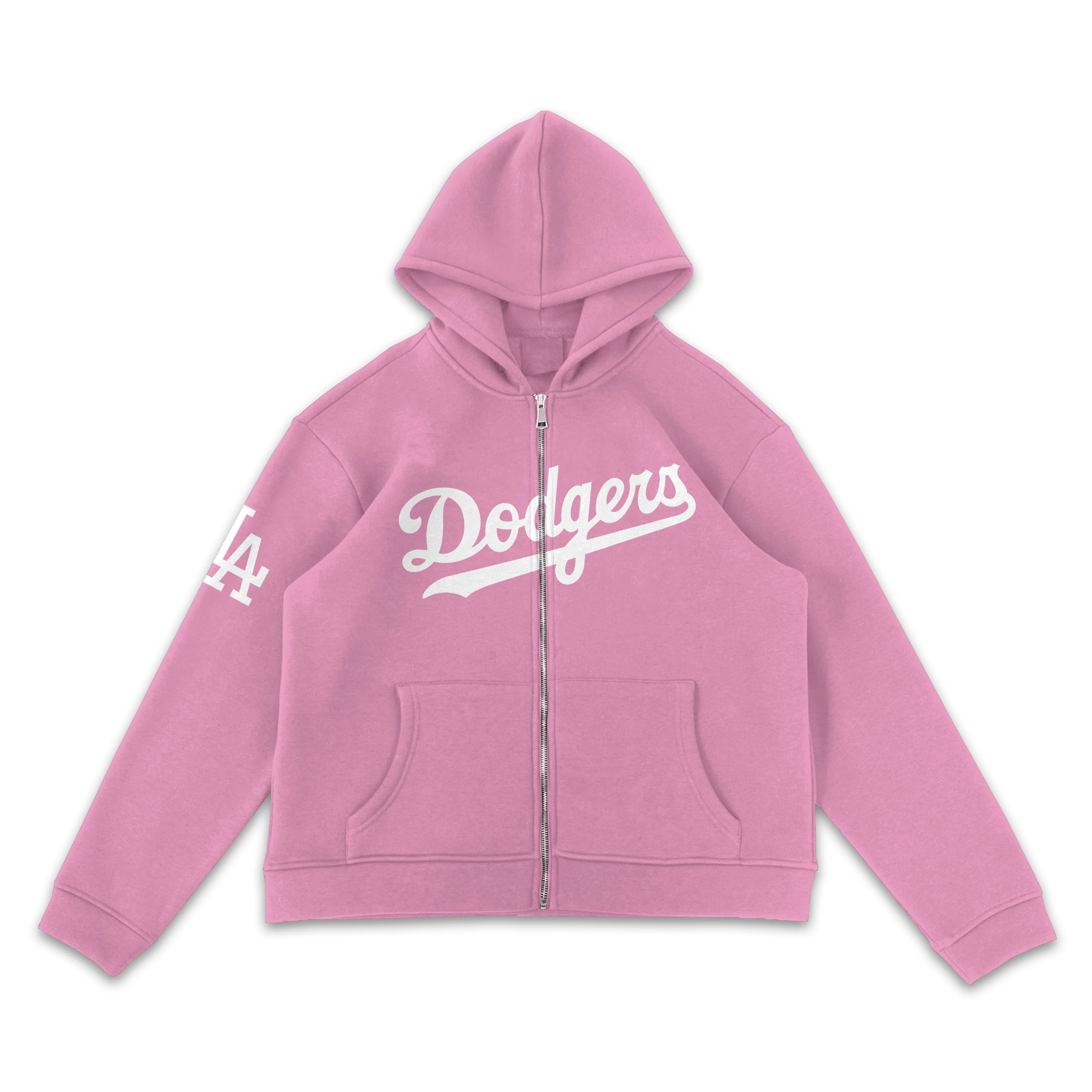 Los Angeles Dodgers Pink Full-Zip Hoodie