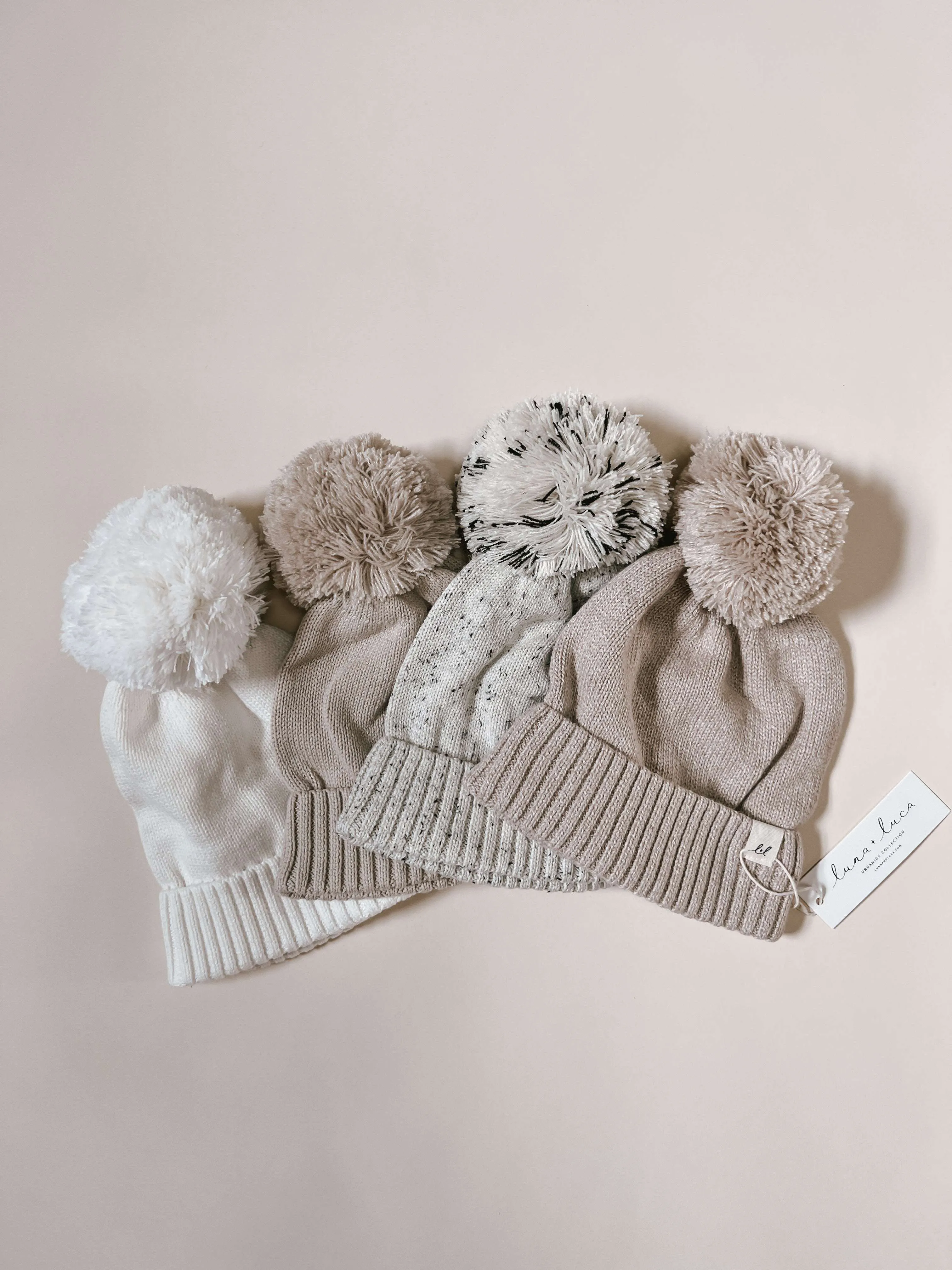 Luna   Luca Pom Beanie | Heather Beige