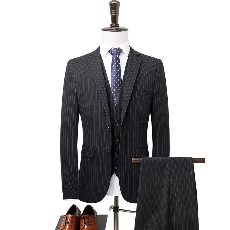 Luxury Stripe Suits (Jacket Pants Vest) #003