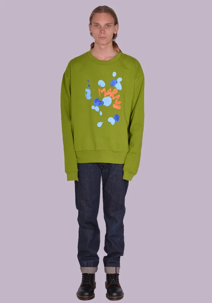 MARNI FUMU0074PE PRINT SWEATSHIRT KIWI