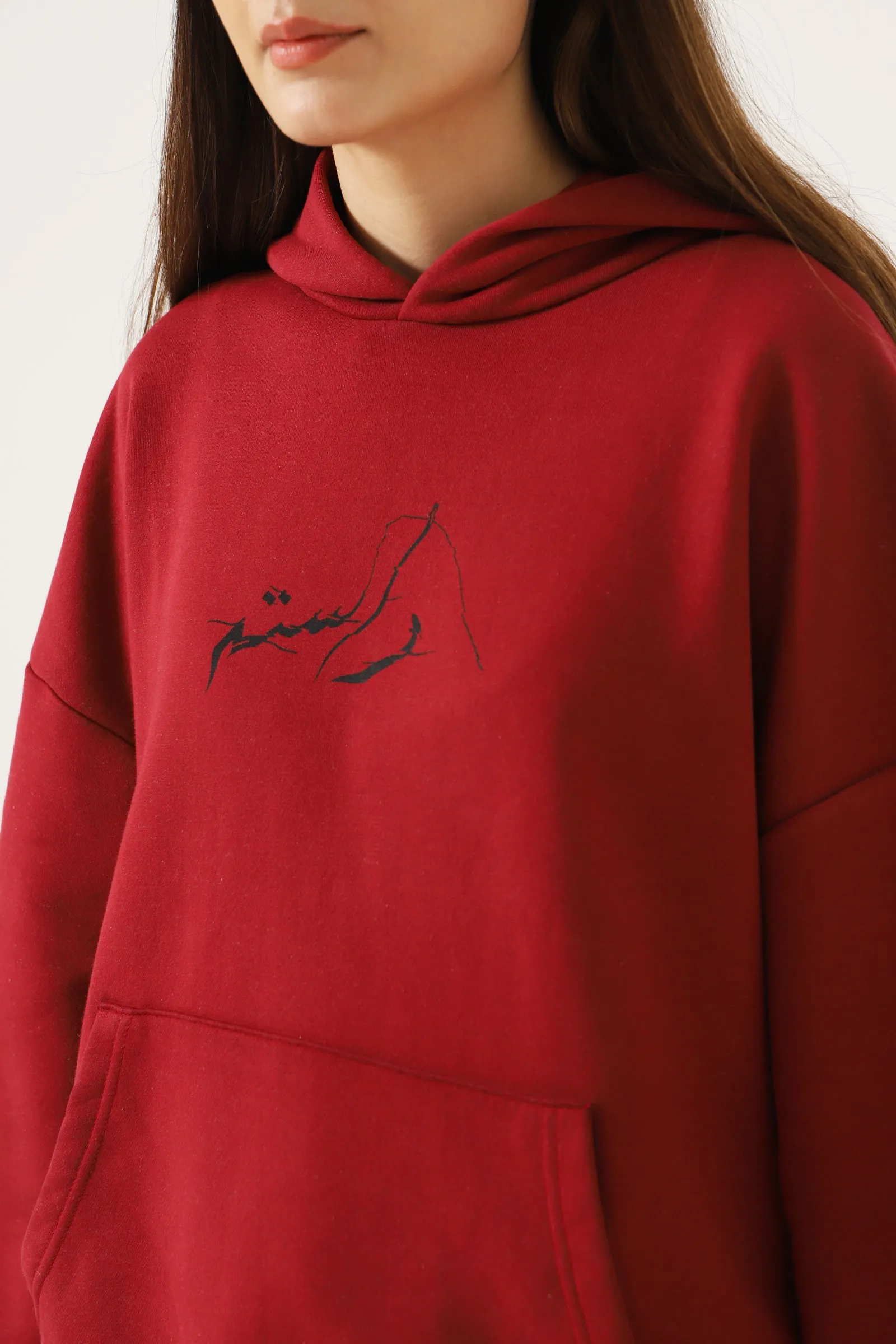 MAROON LOGO HOODIE