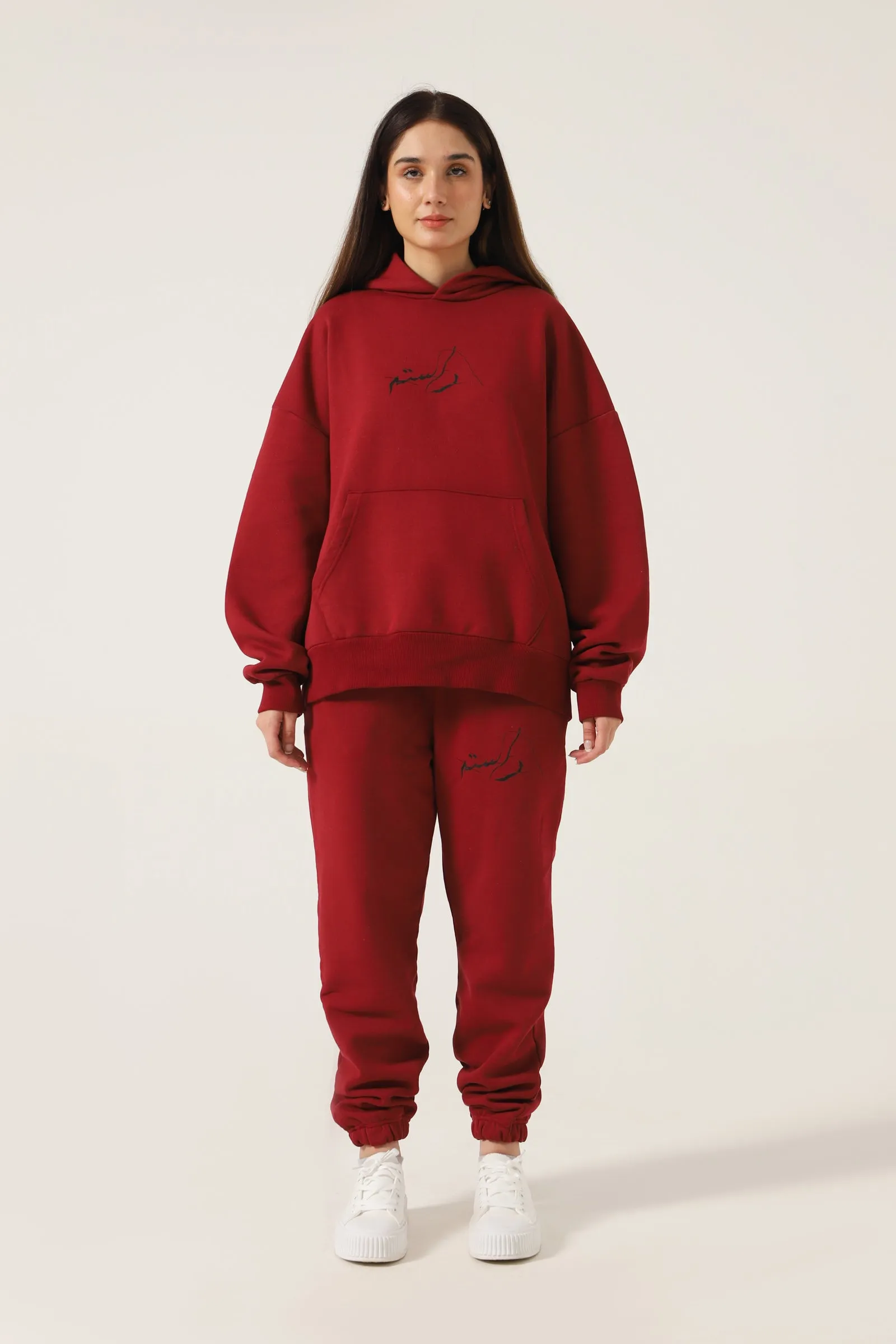 MAROON LOGO HOODIE