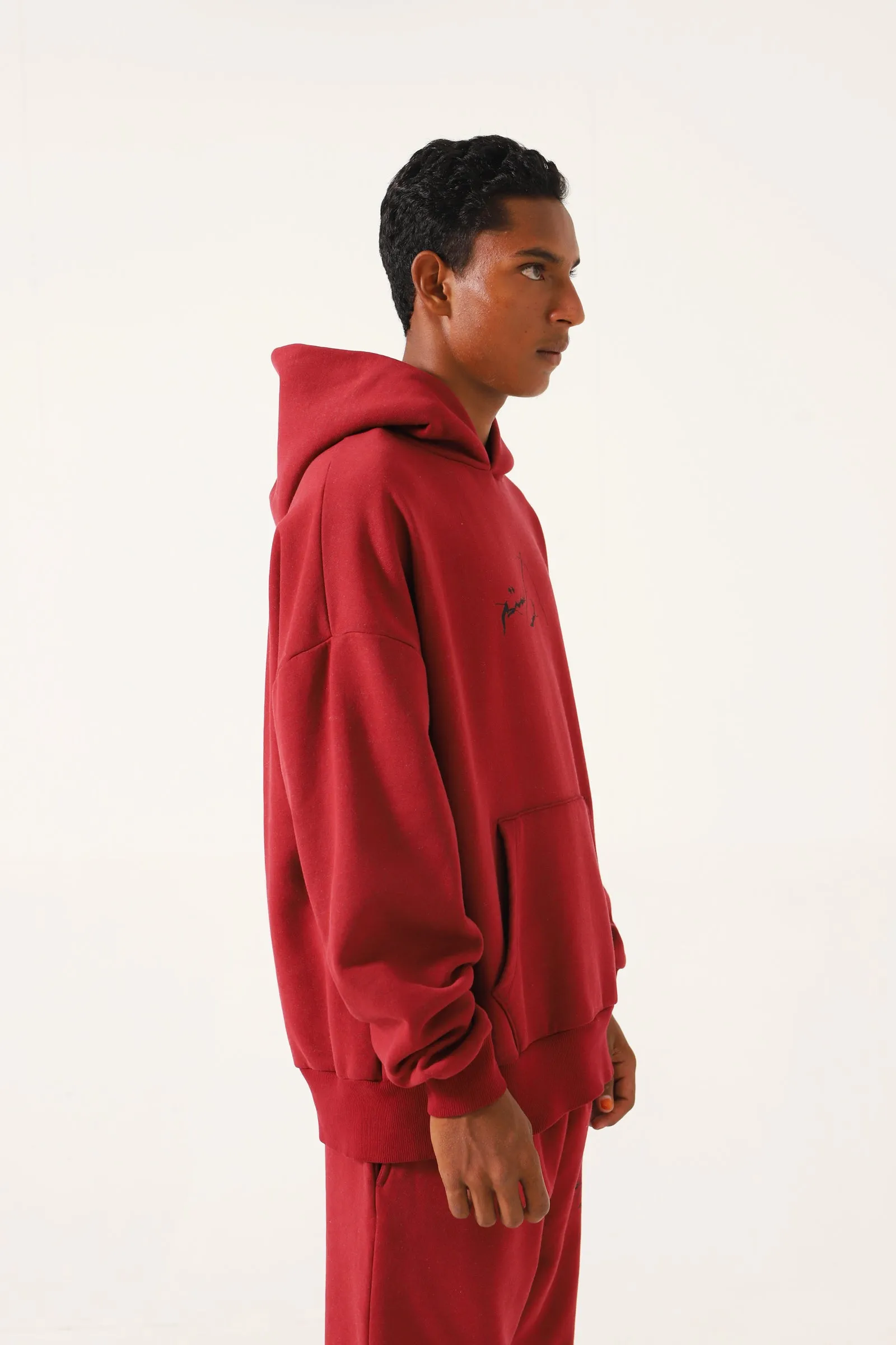 MAROON LOGO HOODIE