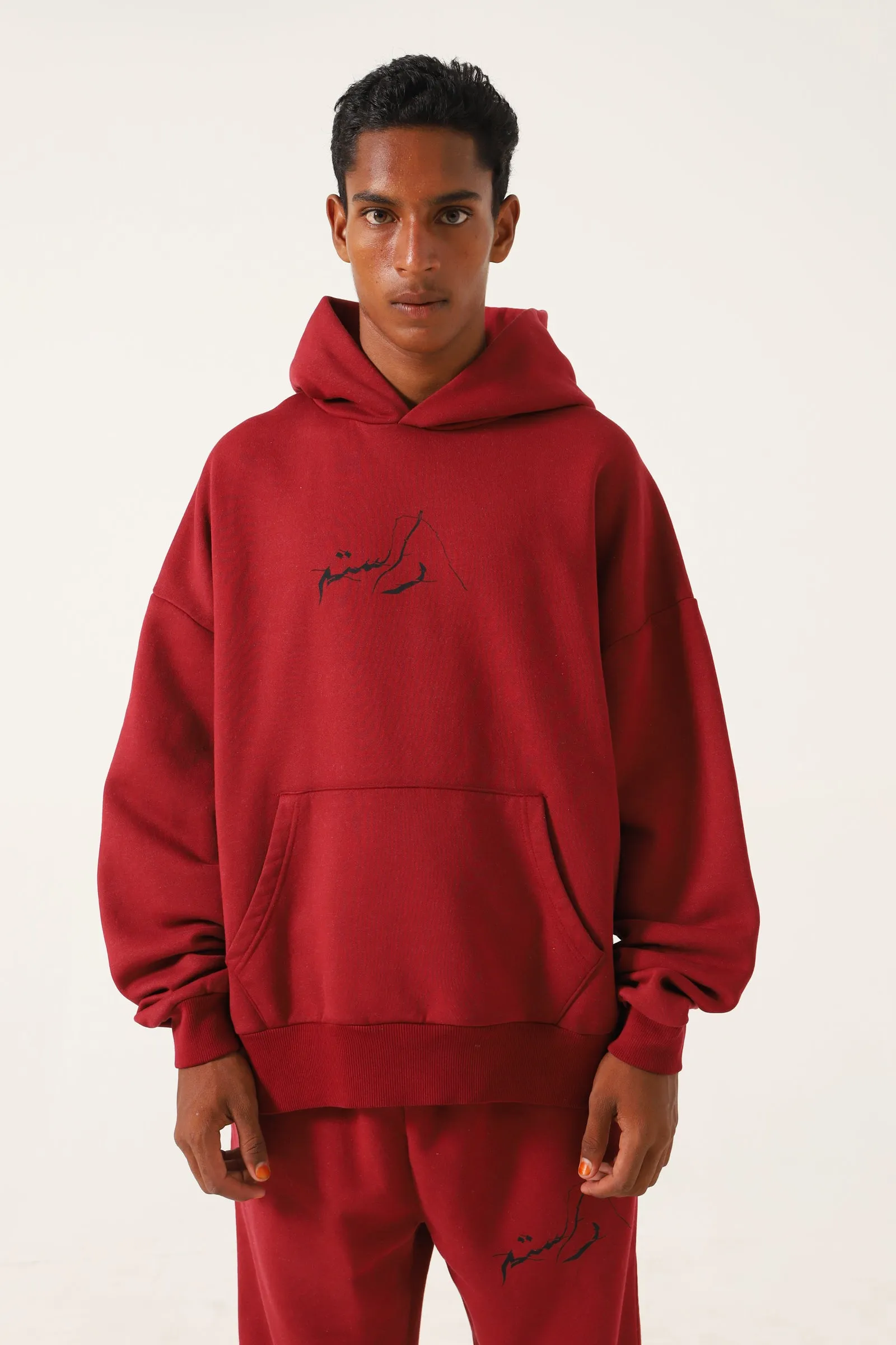 MAROON LOGO HOODIE