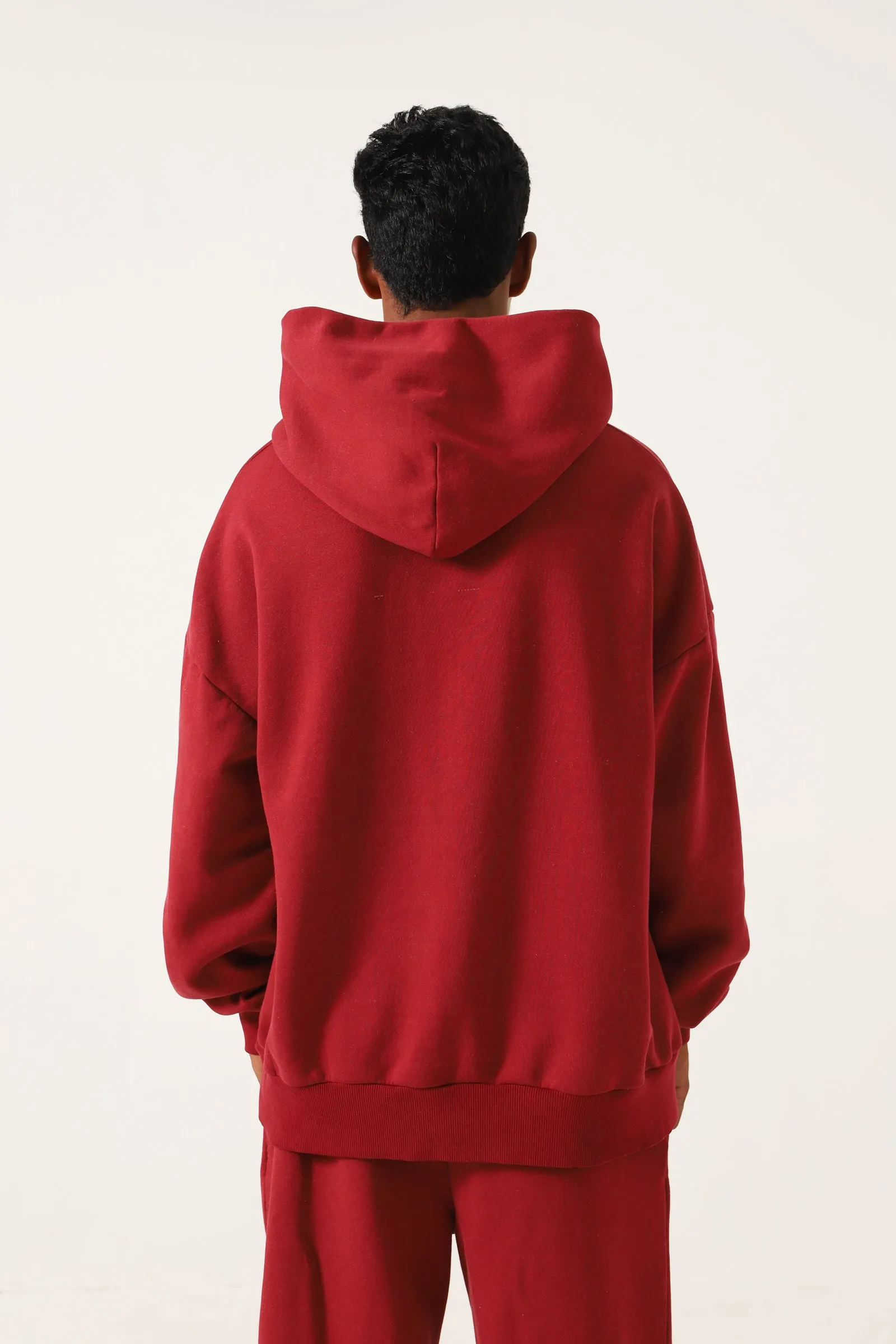 MAROON LOGO HOODIE