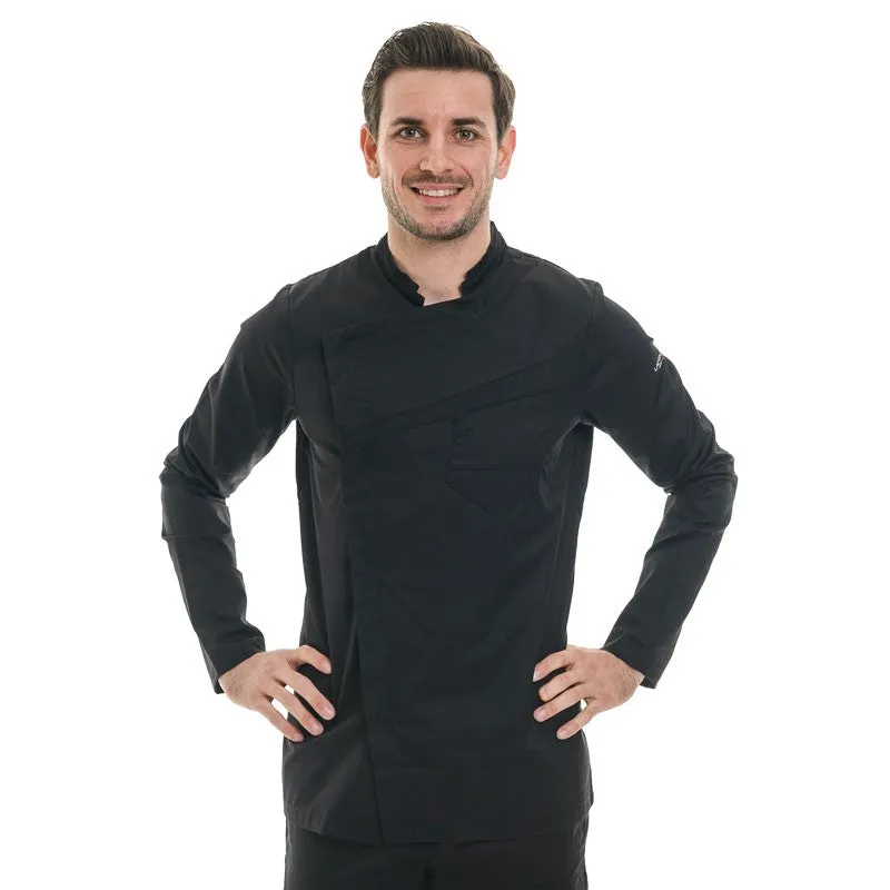 Men's Black Double-collar Kitchen Coat - LAFONT