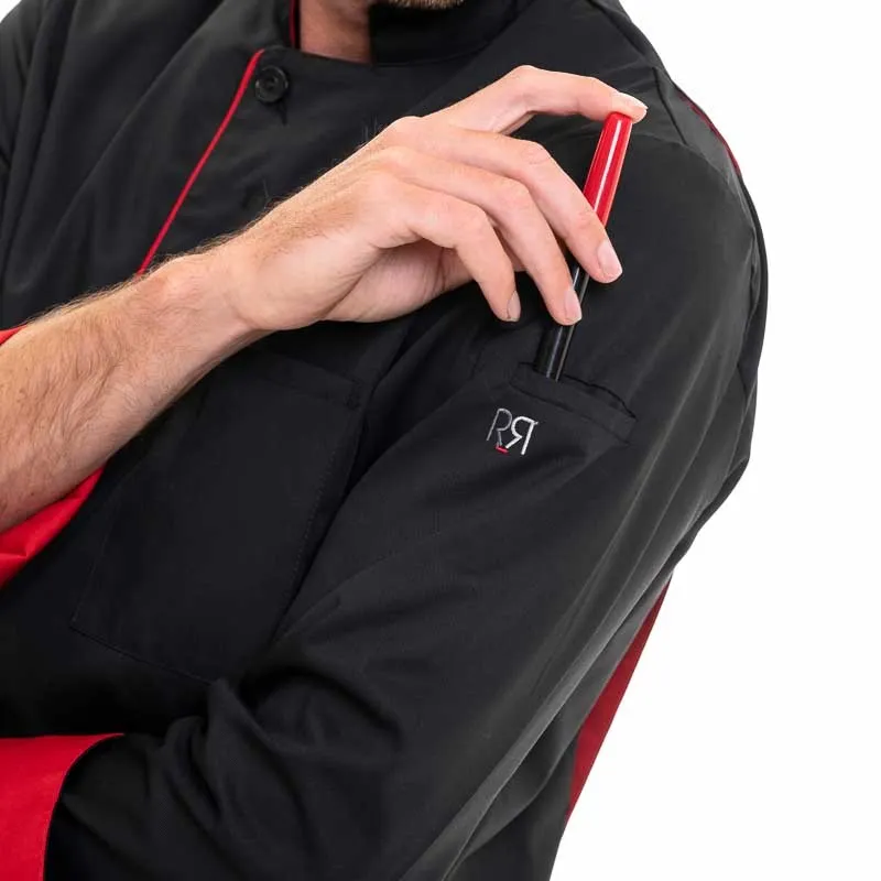 Men's Black Long Sleeve Chef's Coat Boko - ROBUR