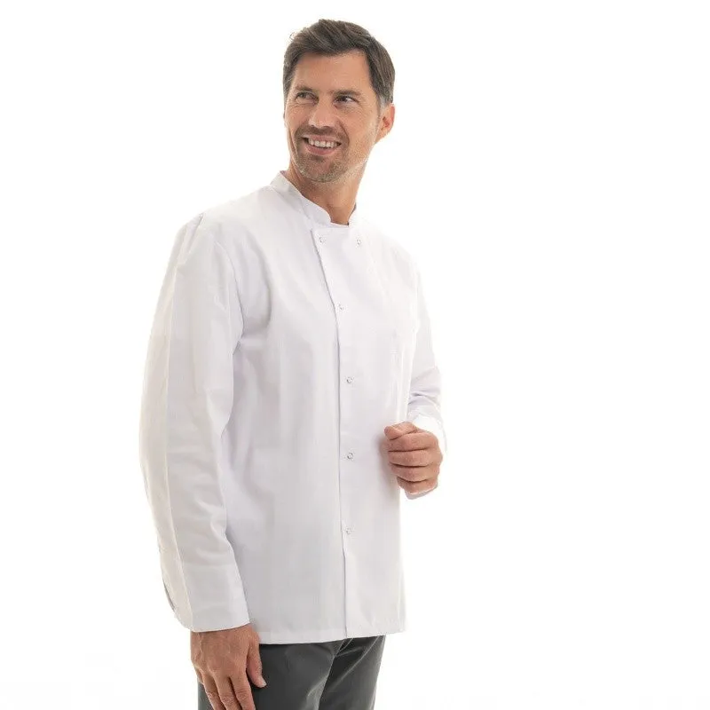 Men's Chef Coat Long Sleeve White - MANELLI