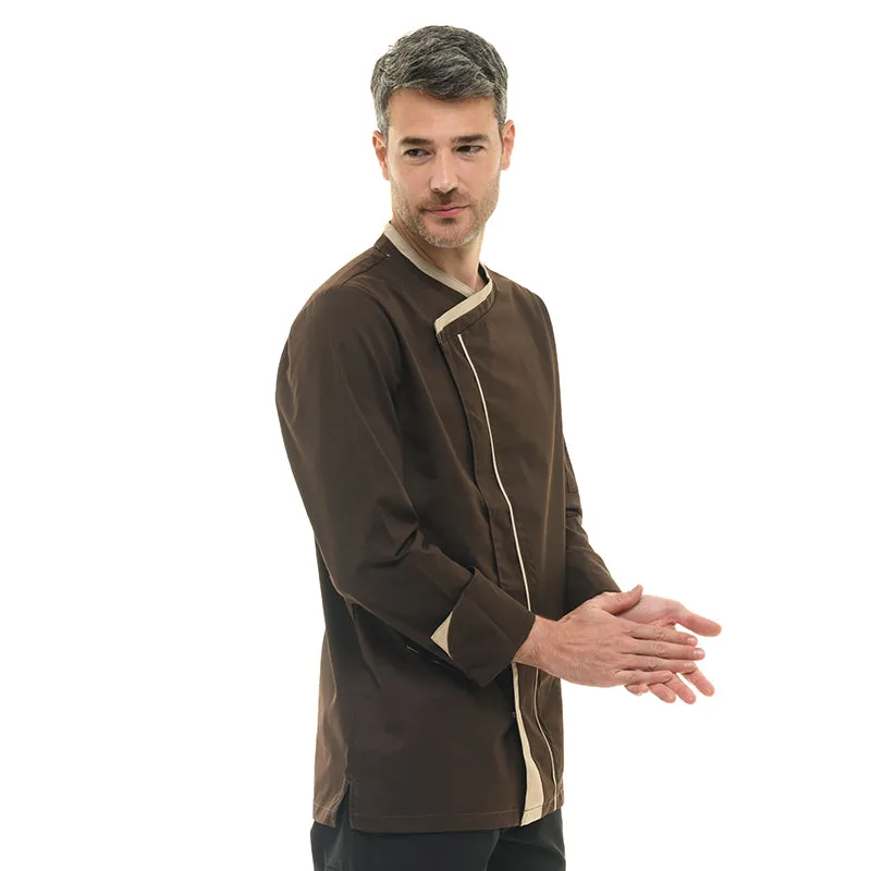 Men's Long Sleeve Brown Kitchen Coat  Mint - LAFONT