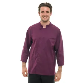 Men's Long Sleeve Plum Cooking Coat  - MANELLI