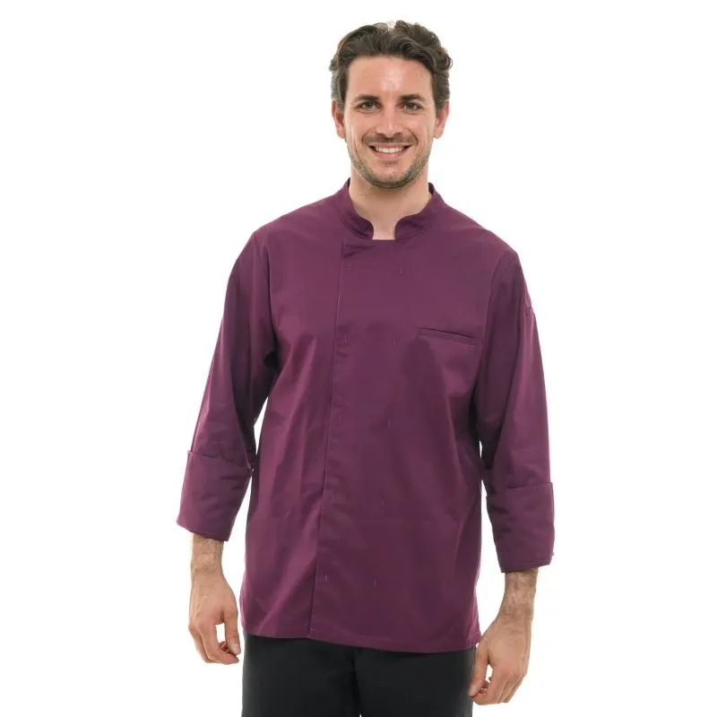 Men's Long Sleeve Plum Cooking Coat  - MANELLI