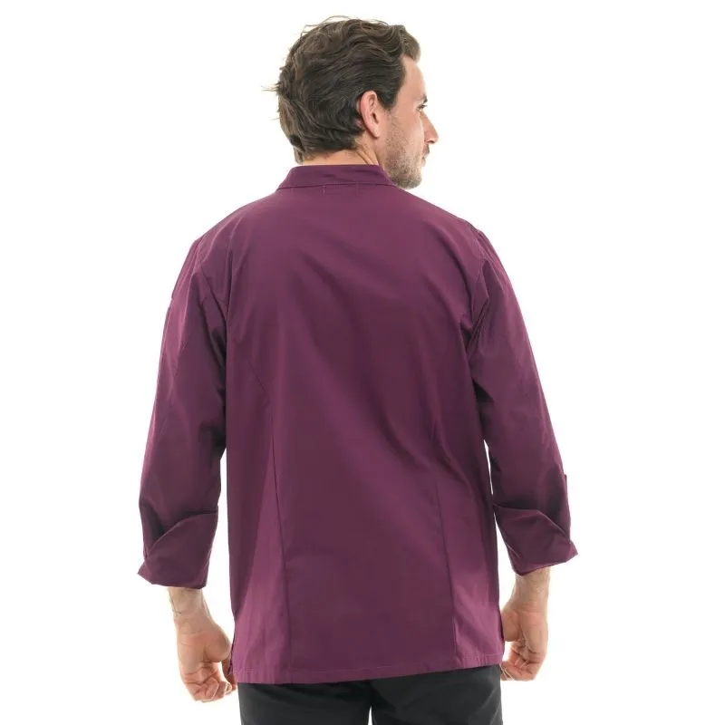 Men's Long Sleeve Plum Cooking Coat  - MANELLI