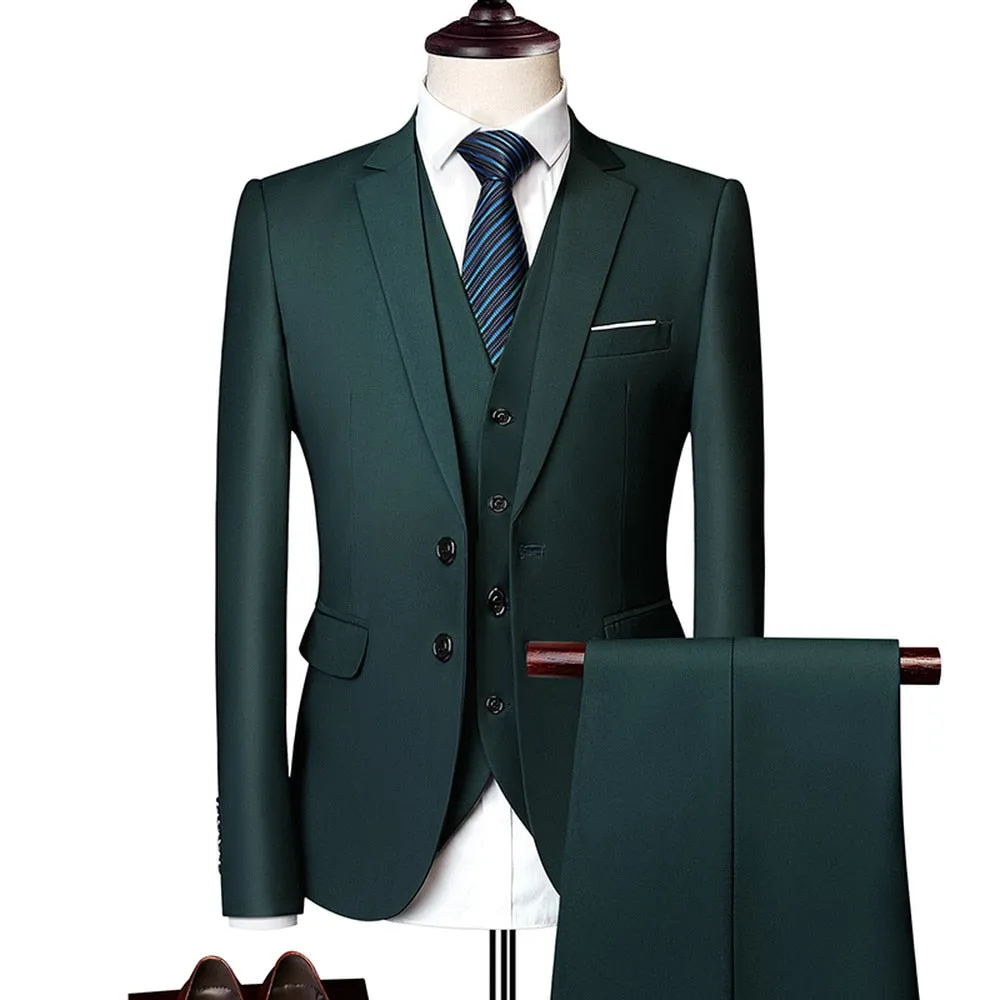 Men's Slim Fit Formal Occasion Suit - 3Pcs Set