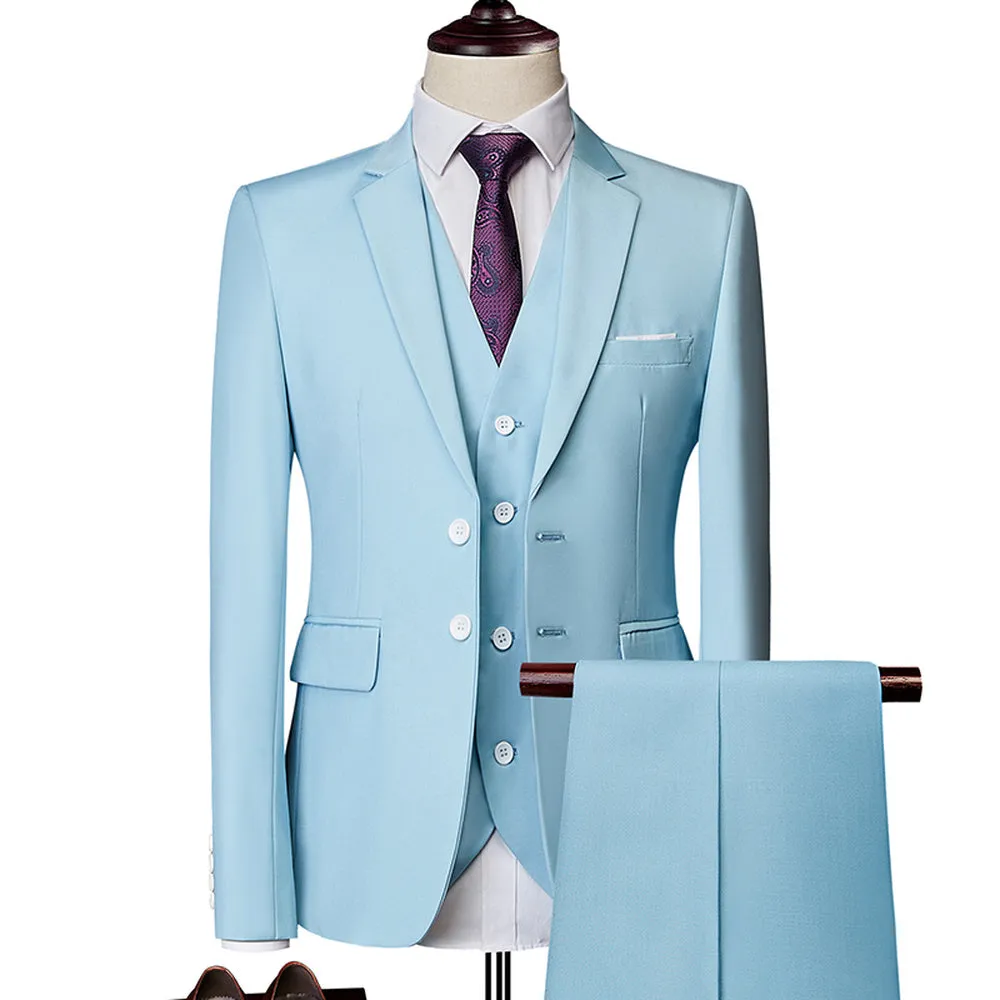 Men's Slim Fit Formal Occasion Suit - 3Pcs Set