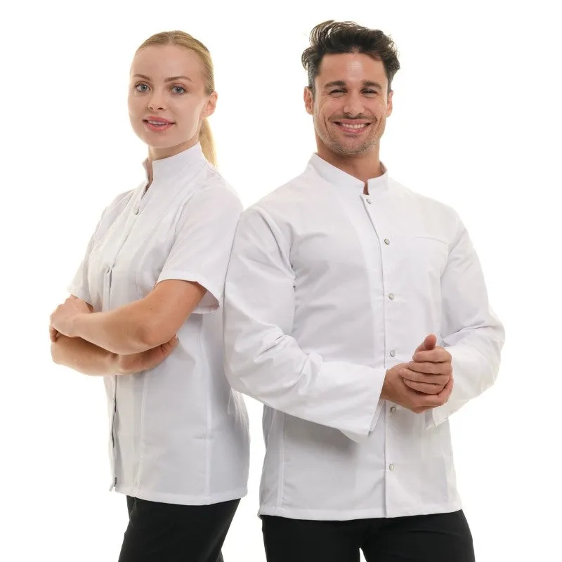 Men's White Nevada Chef Coat with Long Sleeve - MANELLI