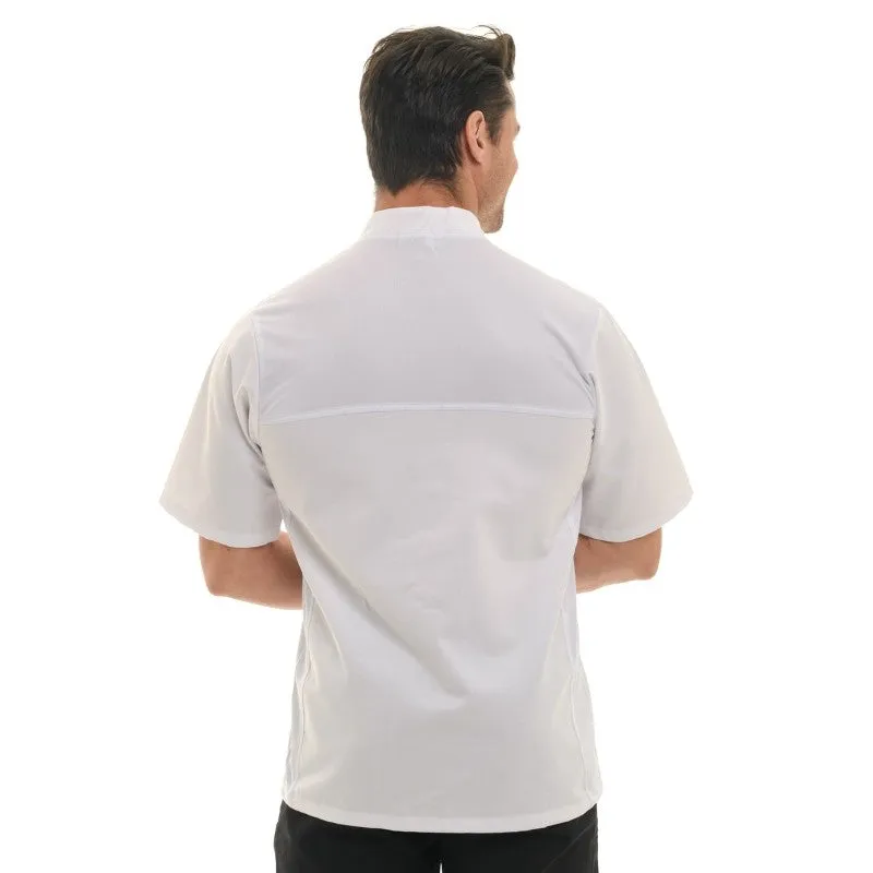 Men's White Nevada Chef Coat with Long Sleeve - MANELLI