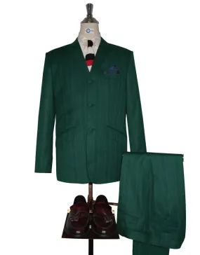 Mod Suit - Olive Green Prince Of Wales Check Suit