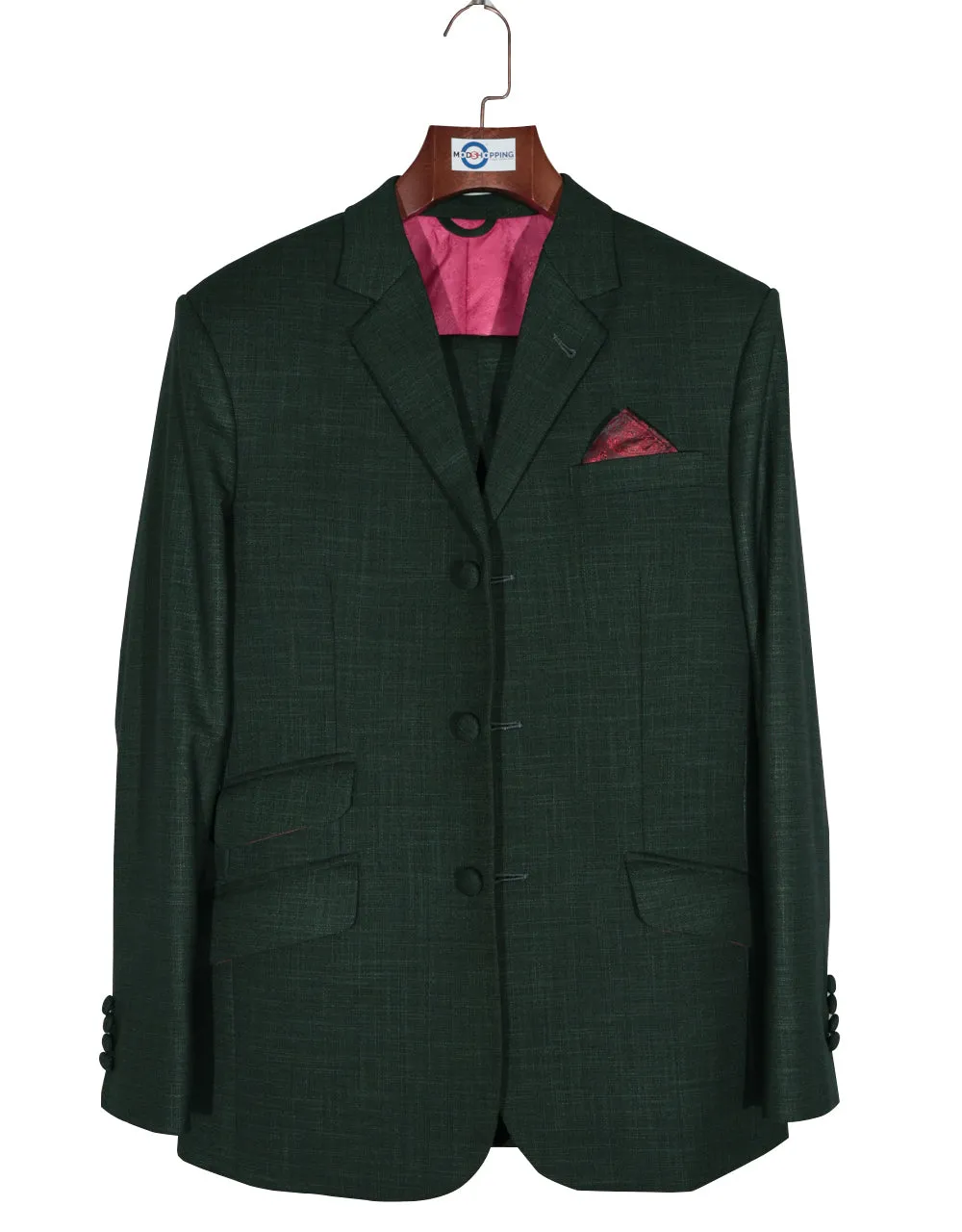 Mod Suit - Vintage Style Martini Green Linen Suit